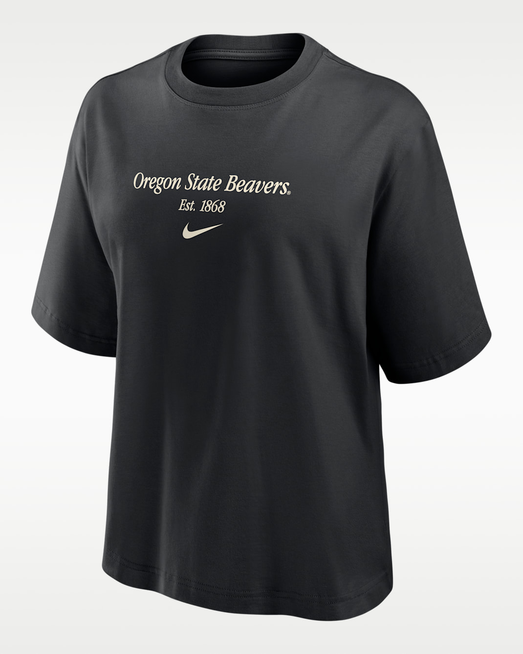 Playera universitaria de corte cuadrado Nike para mujer Oregon State Authentics - Negro