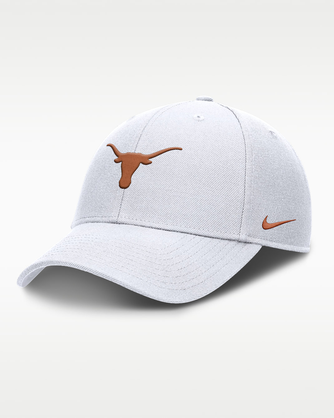 Gorra de rejilla universitaria Nike Dri-FIT ajustable para hombre Texas On-Field Rise Gameday - Blanco