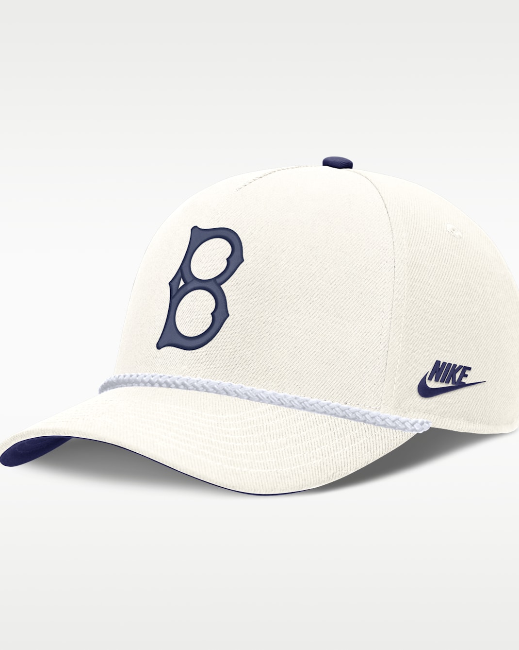 Gorra Nike de la MLB ajustable para hombre Brooklyn Dodgers Cooperstown Rise - Crema