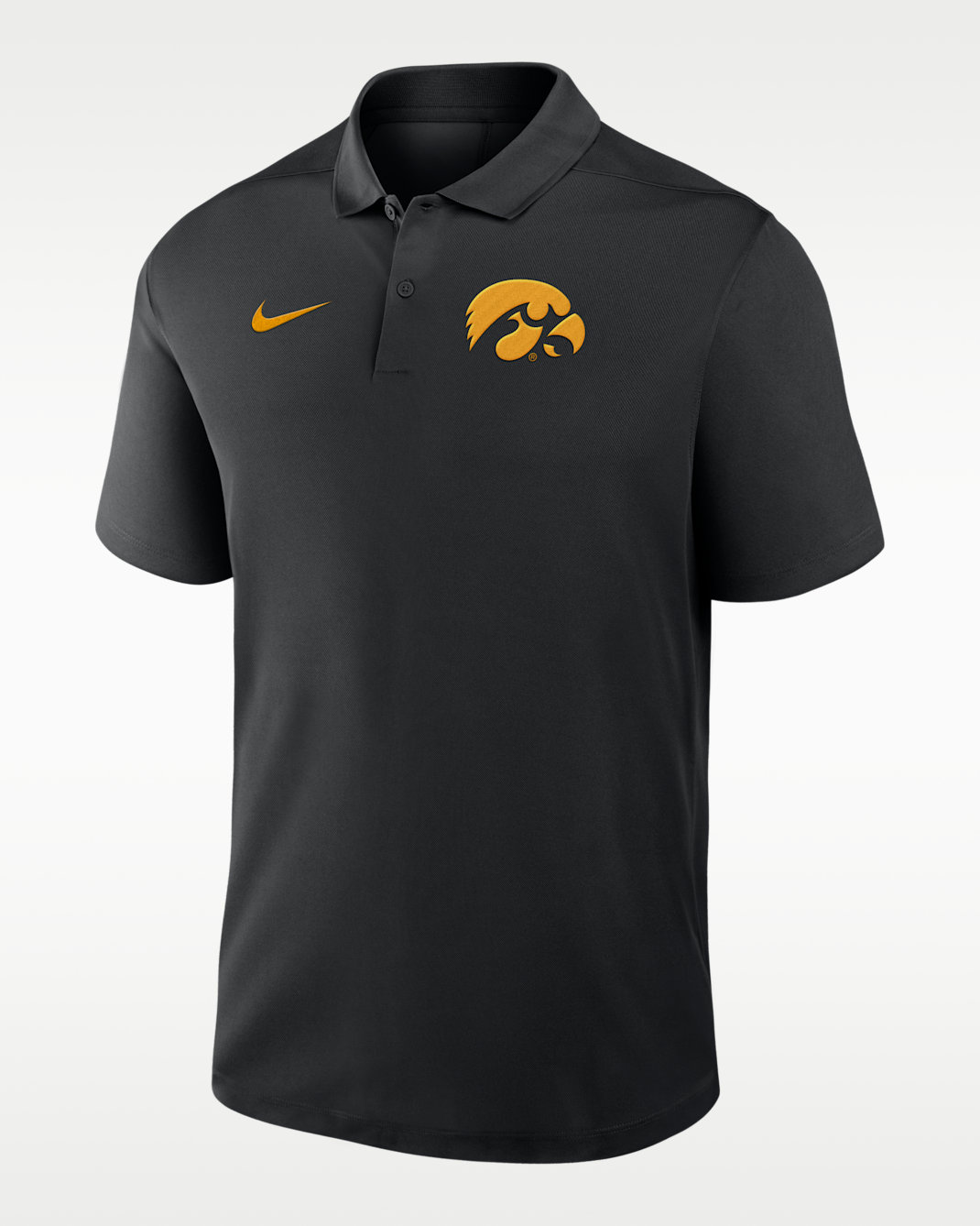 Iowa Primetime Victory Primary Logo Men's Nike Dri-FIT College Polo - Black