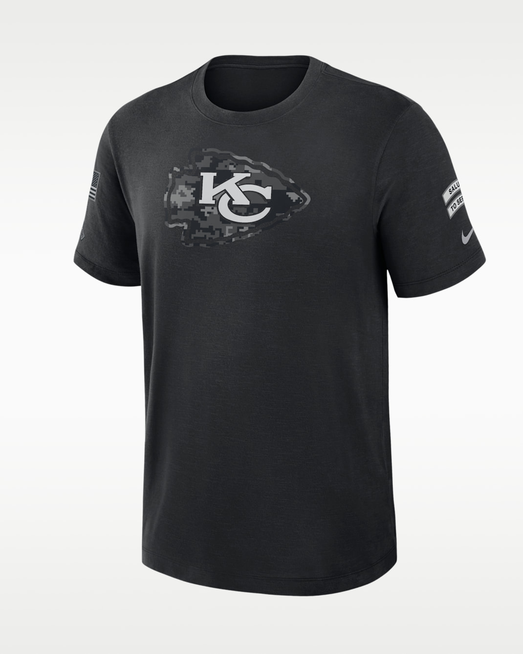Kansas City Chiefs Salute to Service Slub Men's Nike Dri-FIT NFL T-Shirt - Black