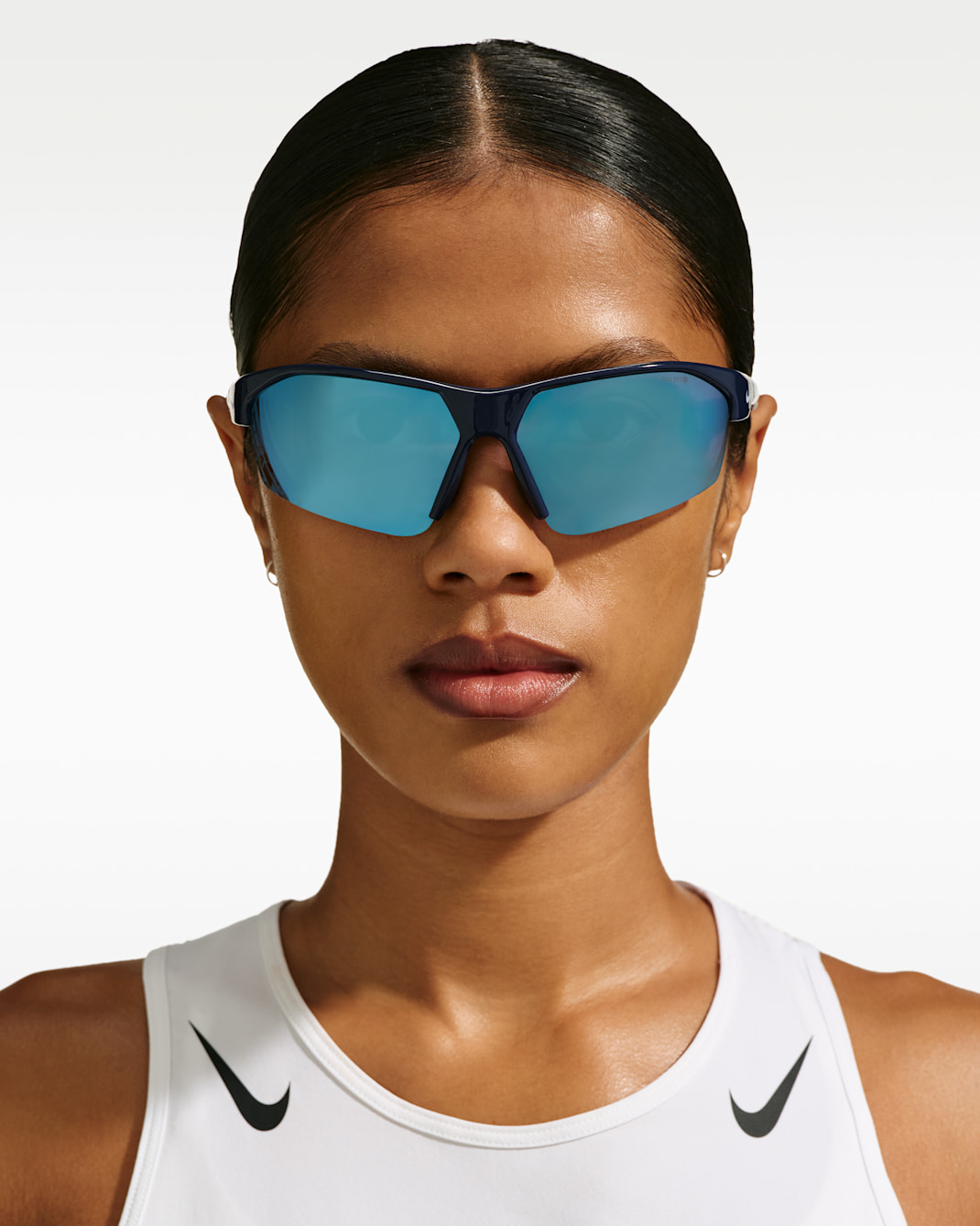 Okulary przeciwsłoneczne Nike Cadence Duo Mirrored - Midnight Navy/Palest Purple