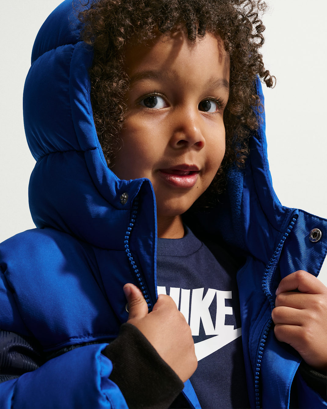 Nike Toddler Jacquard Logo Mixed Media Puffer Jacket