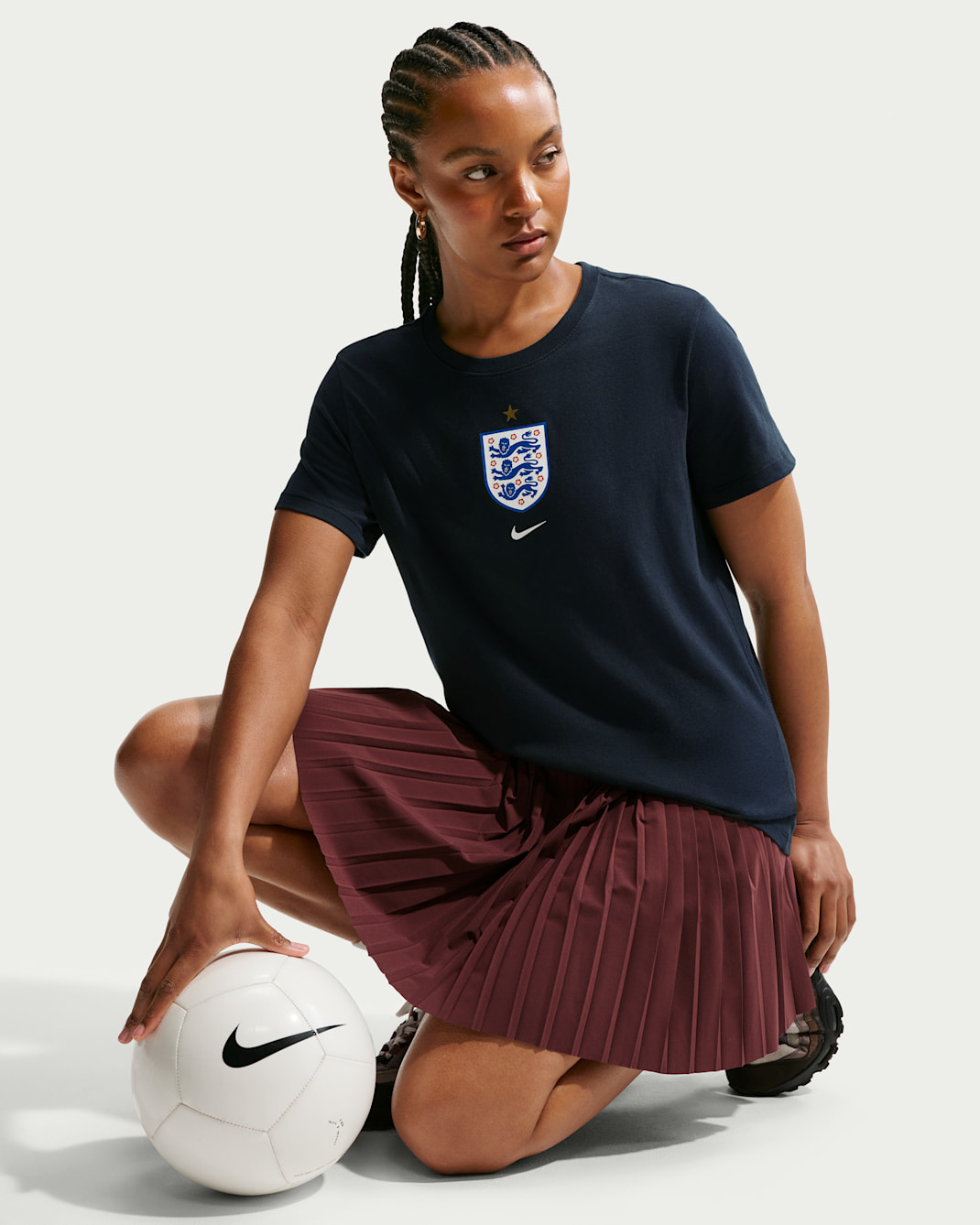 England Women's Nike Soccer T-Shirt - Obsidian