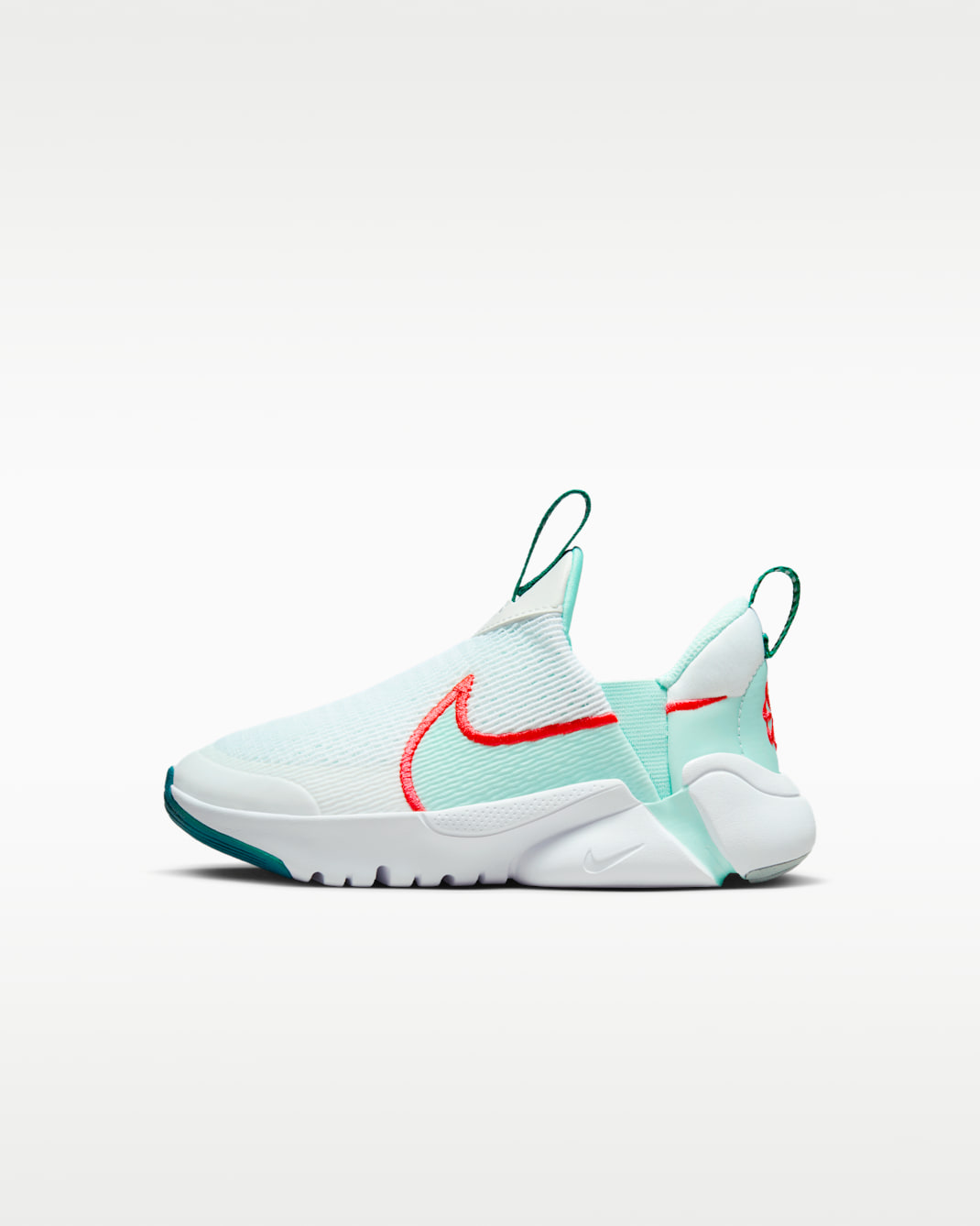 Nike Flex Plus 2 Younger Kids' Shoes - White/Jade Ice/Geode Teal/Siren Red