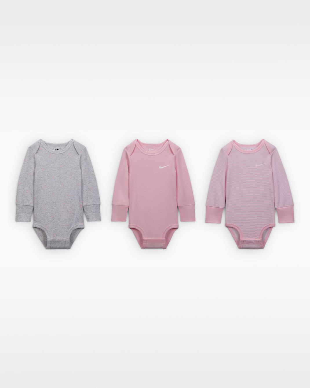 Nike Baby Essentials Langarmbodys (Babys, 3er-Pack) - Birch Heather