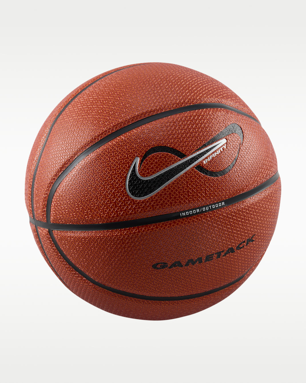 Basketboll Nike Infinity GameTack för inomhus-/utomhusbruk (ouppblåst) - Dark Amber Court/Svart/Metallic Silver/Svart