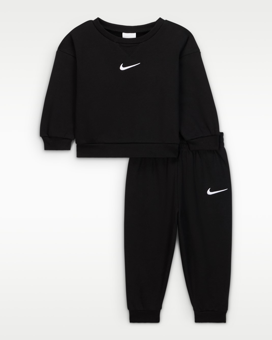 Nike Essentials Baby (12–24M) 2-Piece Fleece Crew Set - Black