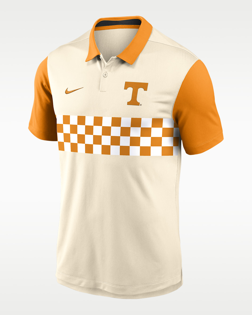 Polo universitario Nike Dri-FIT para hombre Tennessee Vapor Primary Logo - Natural