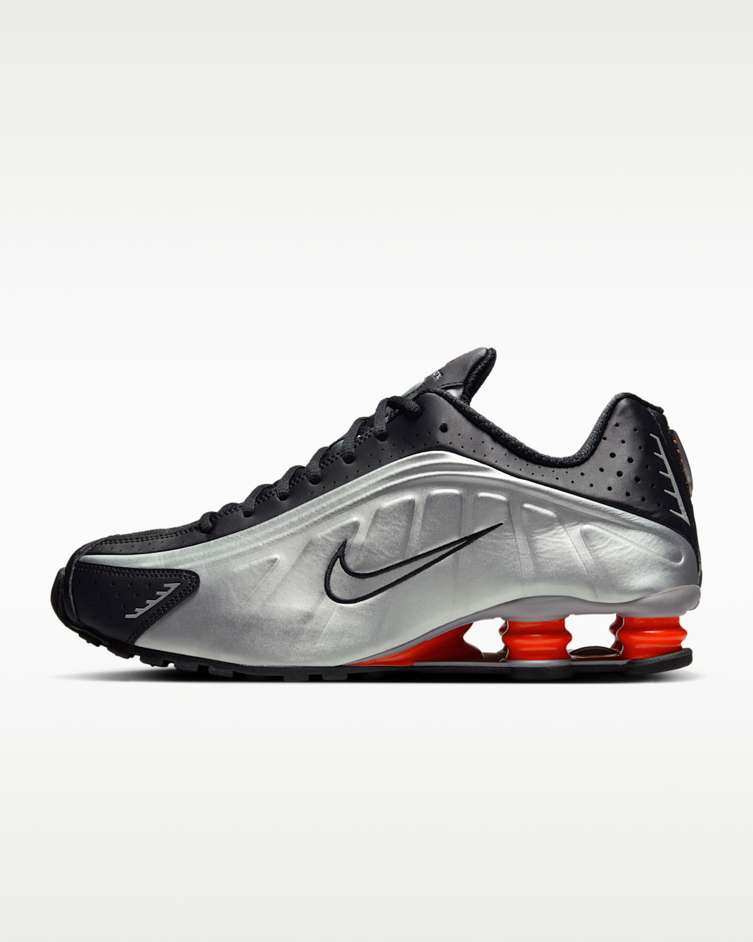 รองเท้าผู้ชาย Nike Shox R4 - Metallic Silver/ดำ/Picante Red/Metallic Silver