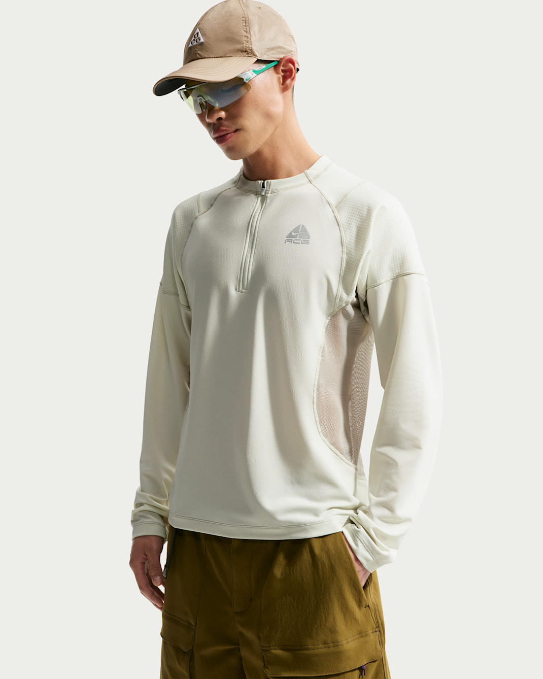 나이키 ACG '볼트' 드라이 핏 긴팔 탑 - 씨 글래스/스프루스 포그/서밋 화이트
