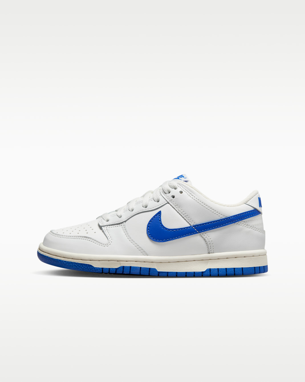 Nike Dunk Low Older Kids' Shoes - Summit White/Hyper Royal