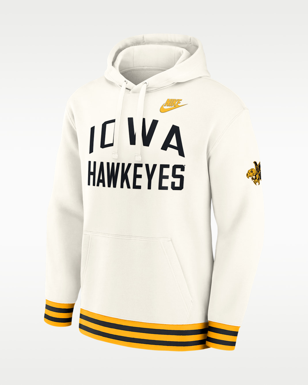 Iowa Legacy Men's Nike College Pullover Hoodie - Cream/Gold