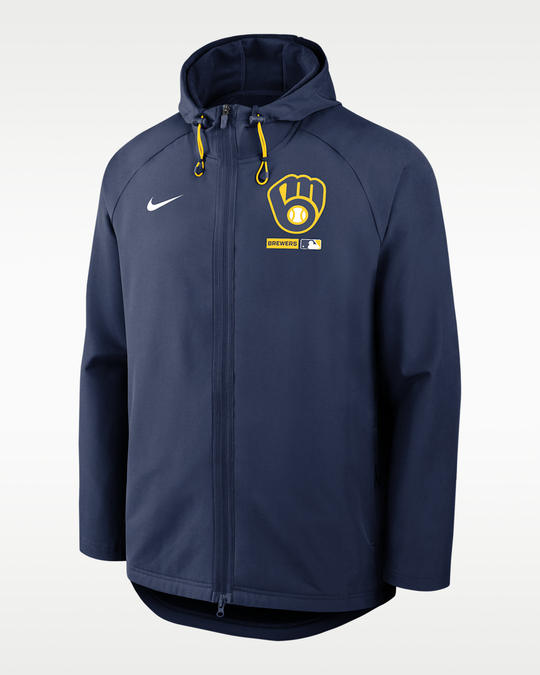 Milwaukee Brewers Authentic Collection Men's Nike Therma-FIT MLB Full-Zip Hooded Jacket - Navy