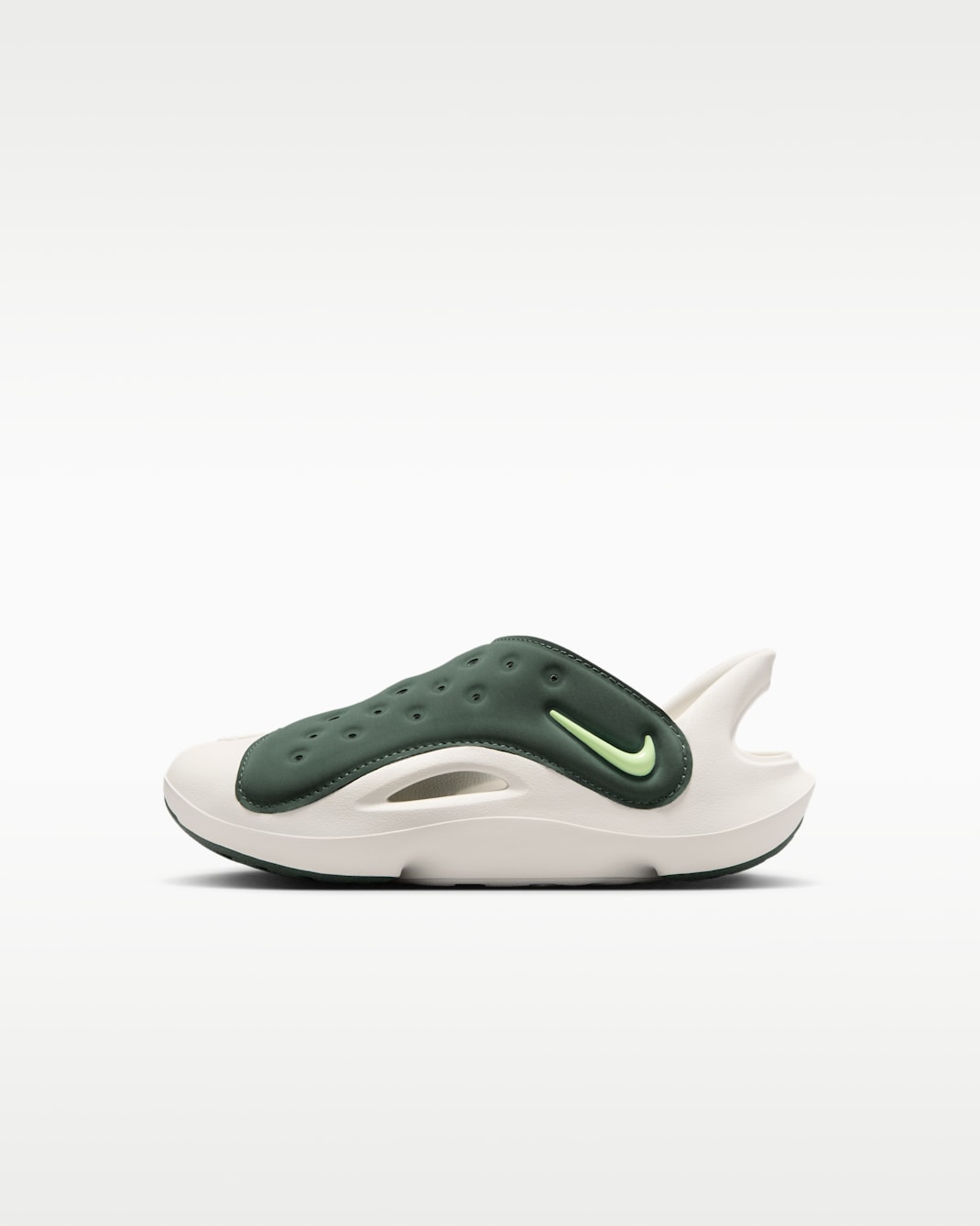 Nike Aqua Swoosh Little Kids' Sandals - Vintage Green/Sail/Barely Volt