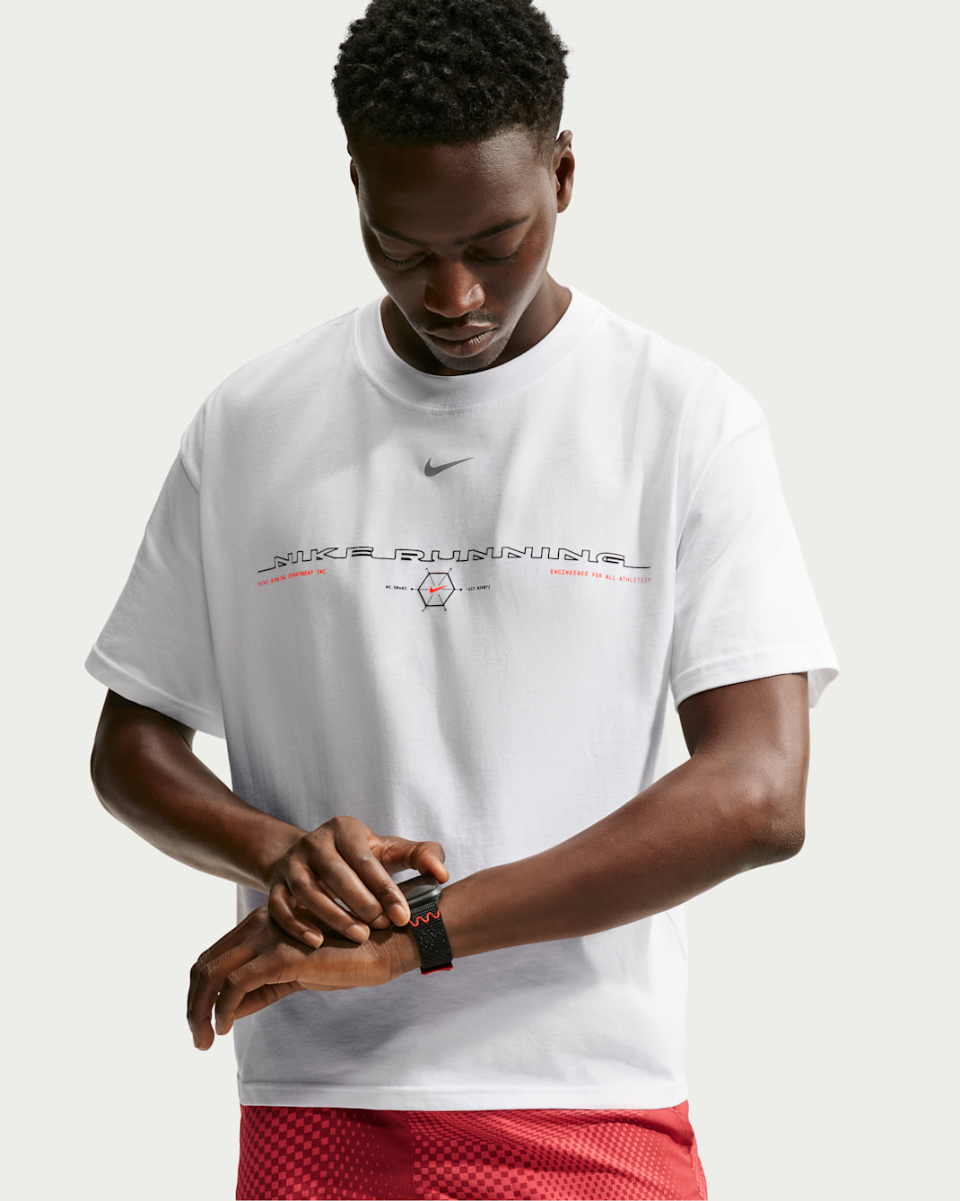 Playera de manga corta para hombre Nike - Blanco/Plata reflejante
