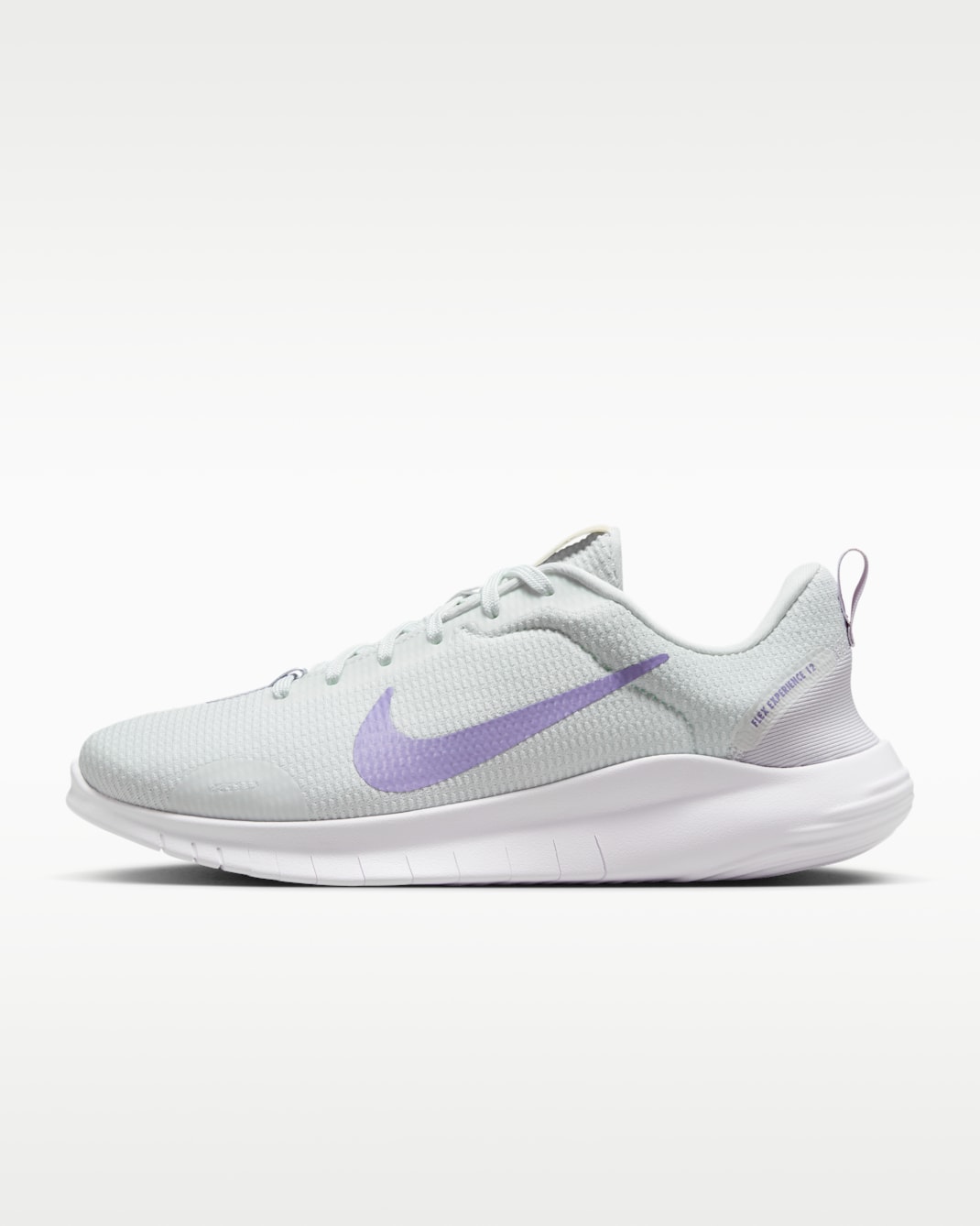 Tenis de correr en pavimento para mujer Nike Flex Experience Run 12 - Blanco cumbre/Uva ligero/Blanco/Hielo lila