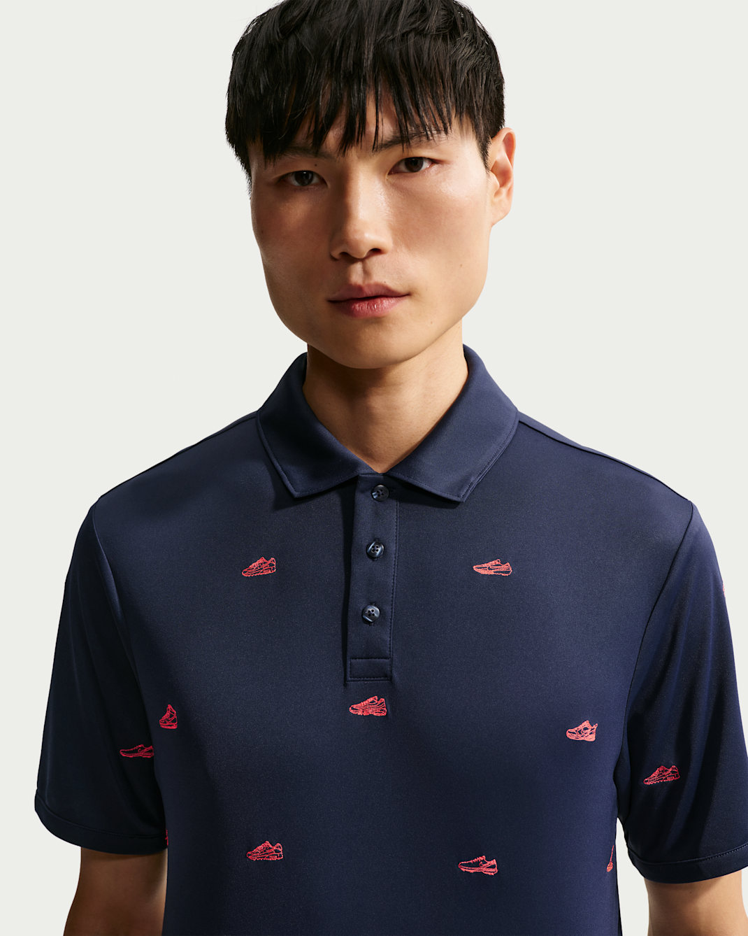 ナイキ パー メンズ Dri-FIT ポロ - カレッジネイビー/ホットラバ