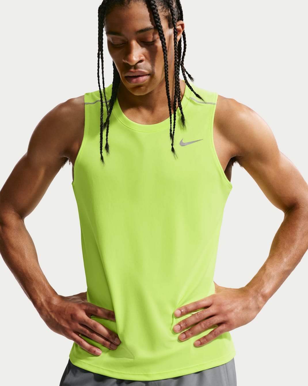Męska koszulka bez rękawów do biegania Dri-FIT Nike Miler - Volt Ice