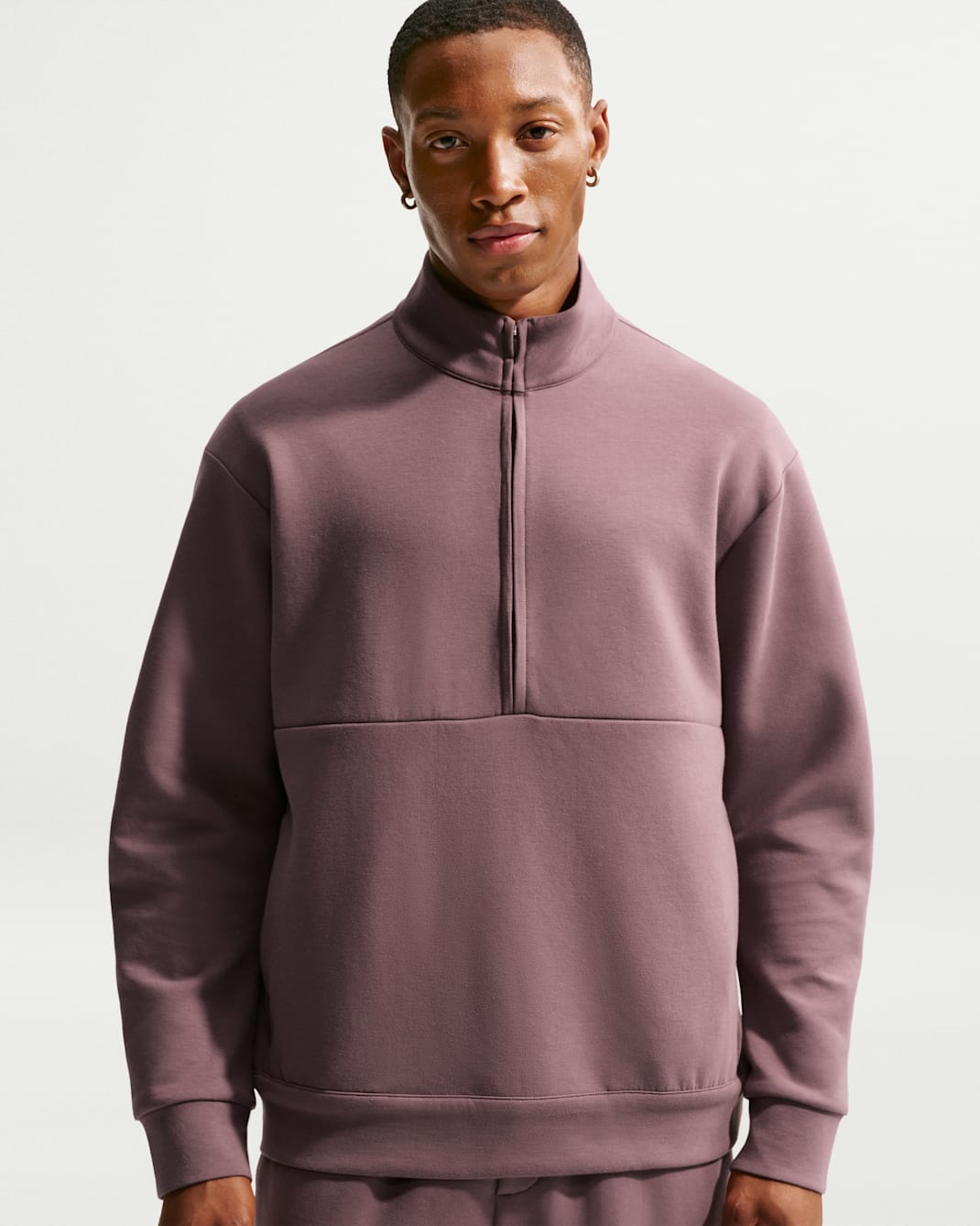 Playera Dri-FIT de medio cierre para hombre Nike 24.7 ImpossiblySoft - Tatuaje/Negro/Burdeos enérgico