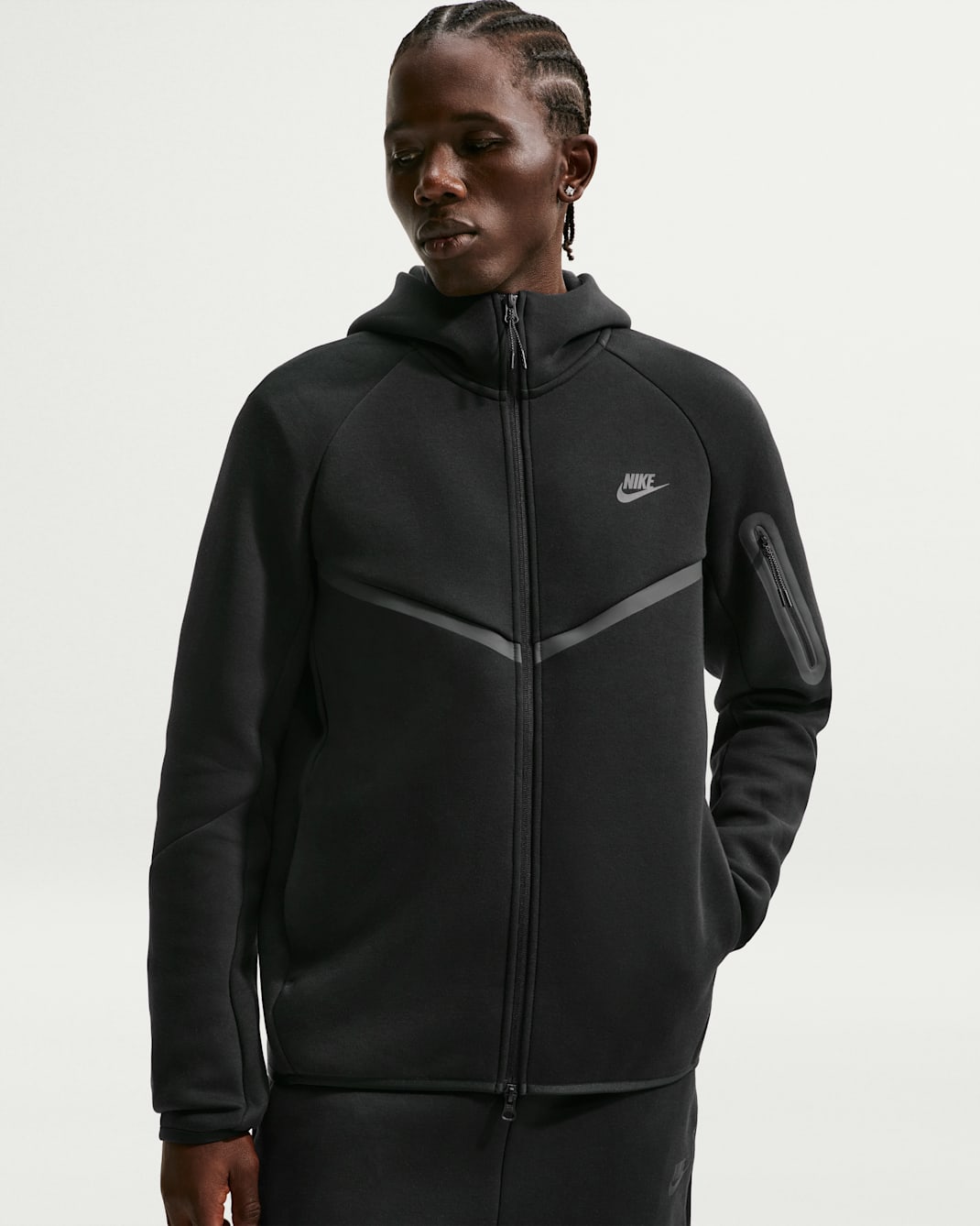 Nike Tech Men's Fleece Windrunner Full-Zip Jacket - Black/Black