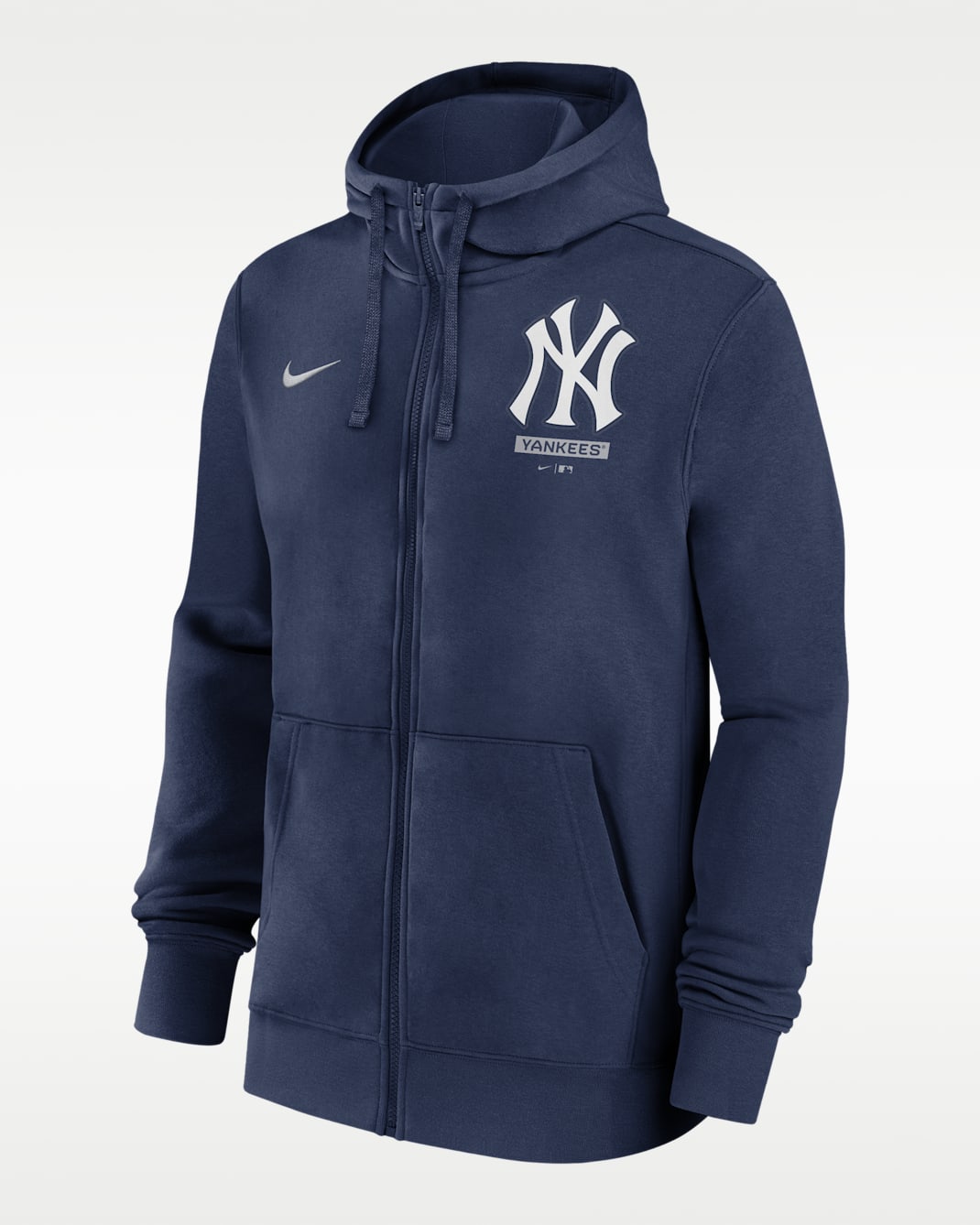 New York Yankees Lockup Men's Nike MLB Full-Zip Hoodie - Midnight Navy
