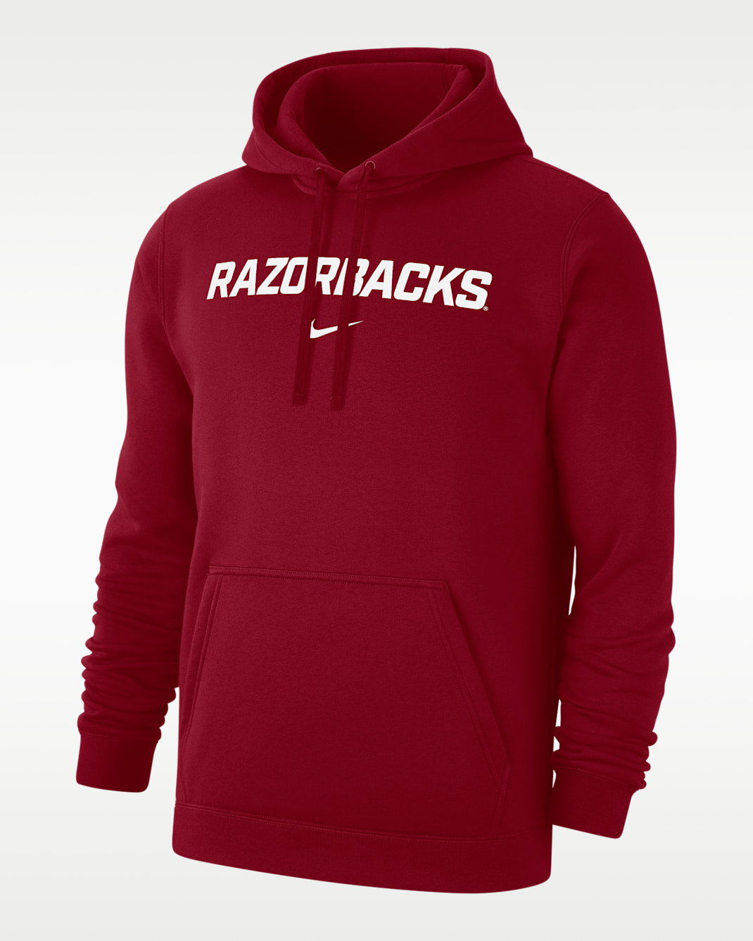 Arkansas Club Fleece Men's Nike College Pullover Hoodie - Team Crimson