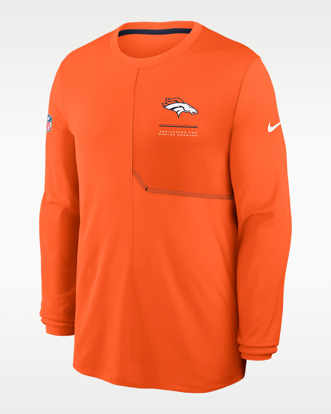 Denver Broncos Sideline Coach Men's Nike Dri-FIT NFL Long-Sleeve Top - Orange