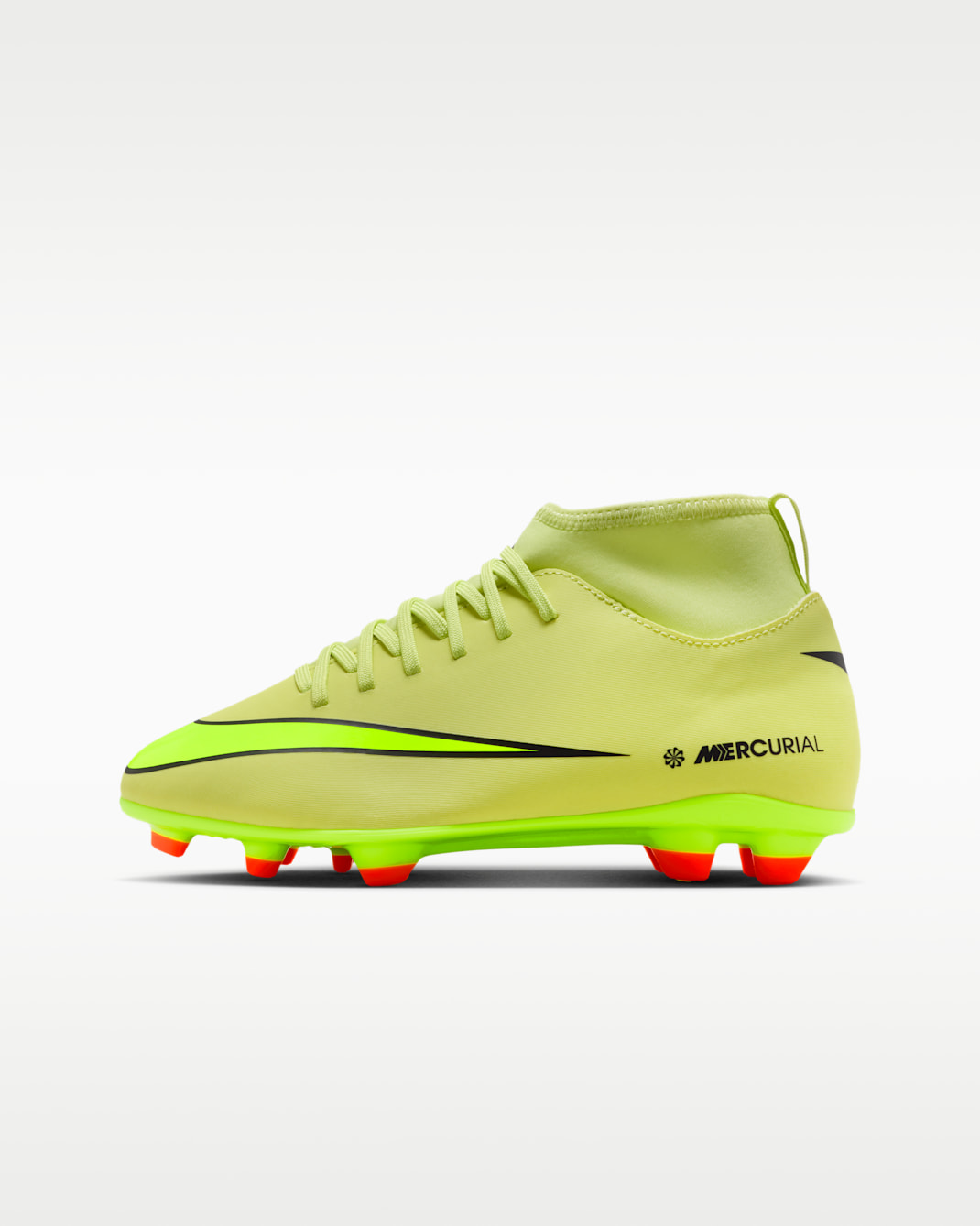 Nike Jr. Mercurial Superfly 10 Club Younger/Older Kids' Multi-Ground High-Top Football Boot - Limelight/Hyper Crimson/Volt