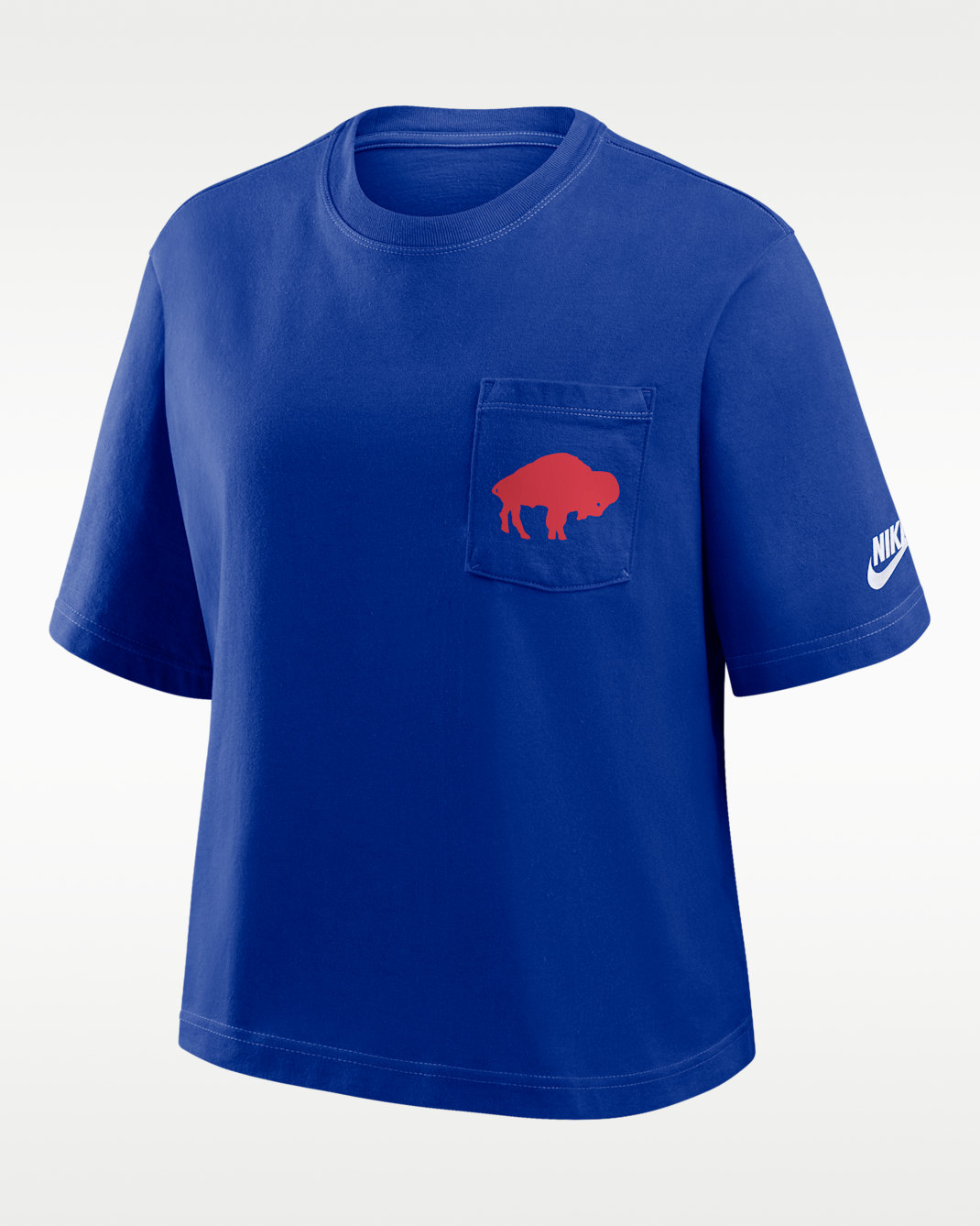 Buffalo Bills Rewind Pocket Boxy Women's Nike NFL T-Shirt - Royal