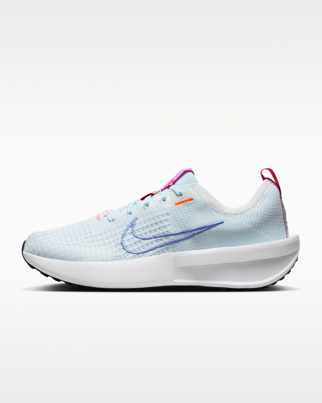 Nike Interact Run Women's Road Running Shoes - White/Glacier Blue/Beyond Pink/Royal Pulse