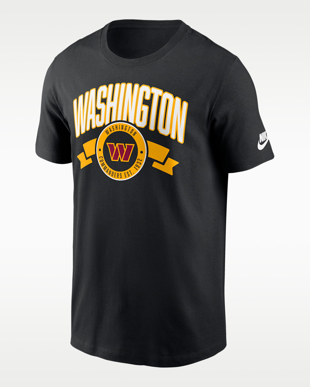 Washington Commanders Rewind Front And Back Hit Essential Men's Nike NFL T-Shirt - Black