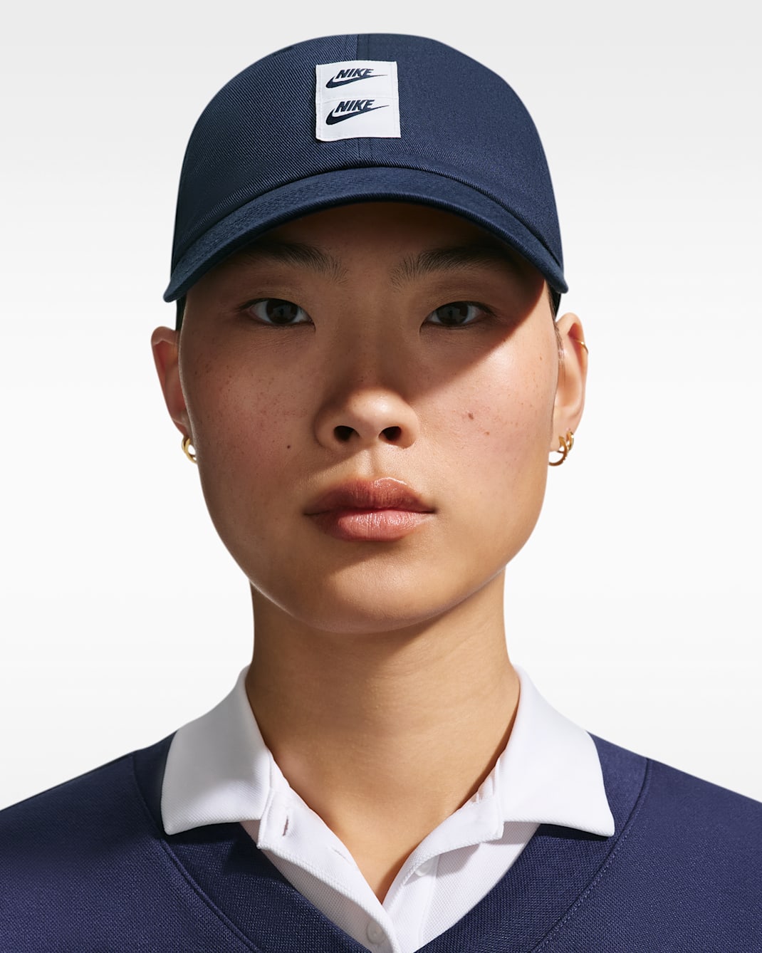 나이키 클럽 골프 드라이 핏 언스트럭처 캡 - 칼리지 네이비/화이트