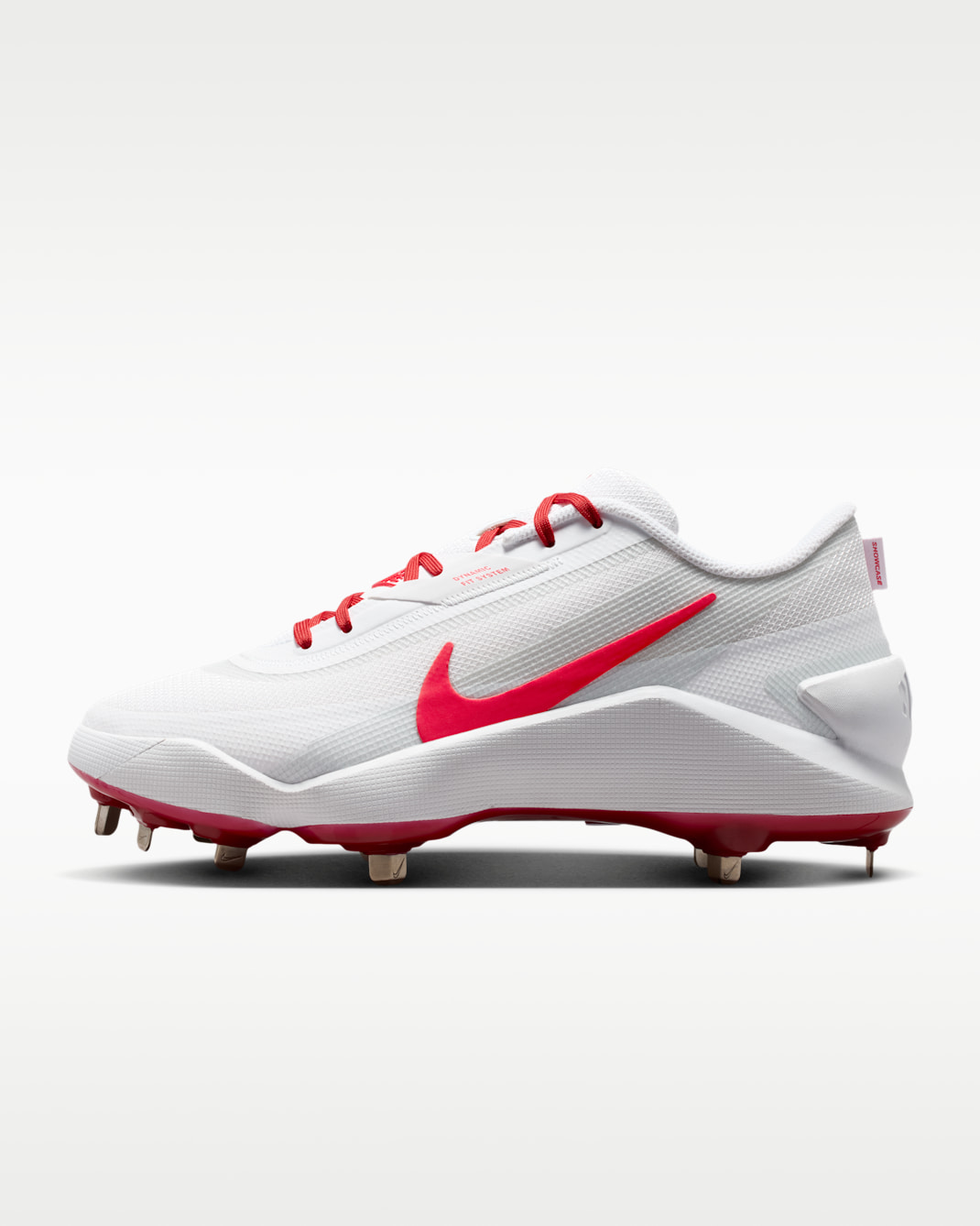 Nike Diamond Showcase MTL Baseball Cleats - White/University Red