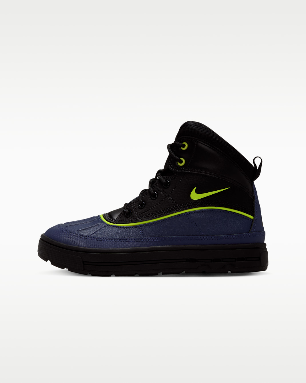 Nike Woodside 2 High Big Kids' Boots - Black/Midnight Navy/Lemon Venom