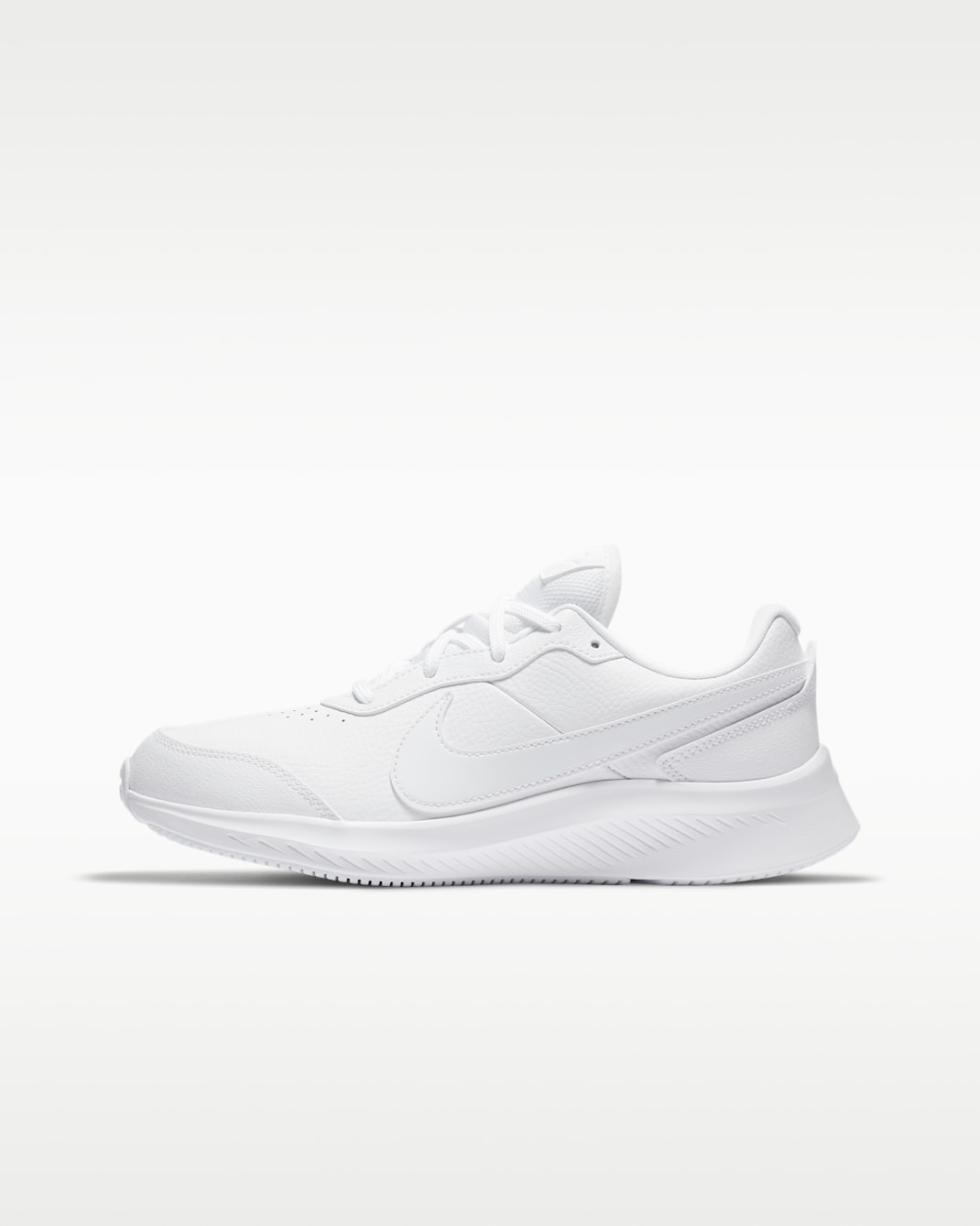 Nike Varsity Older Kids' Road Running Shoes - White/White/White