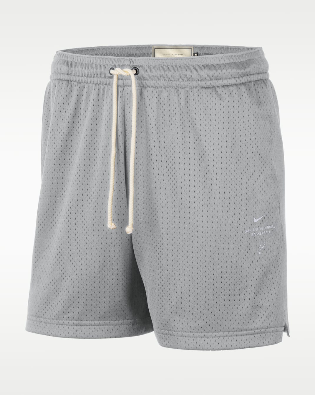 Short de basket en mesh Dri-FIT 13 cm San Antonio Spurs Standard Issue pour homme - Flat Silver