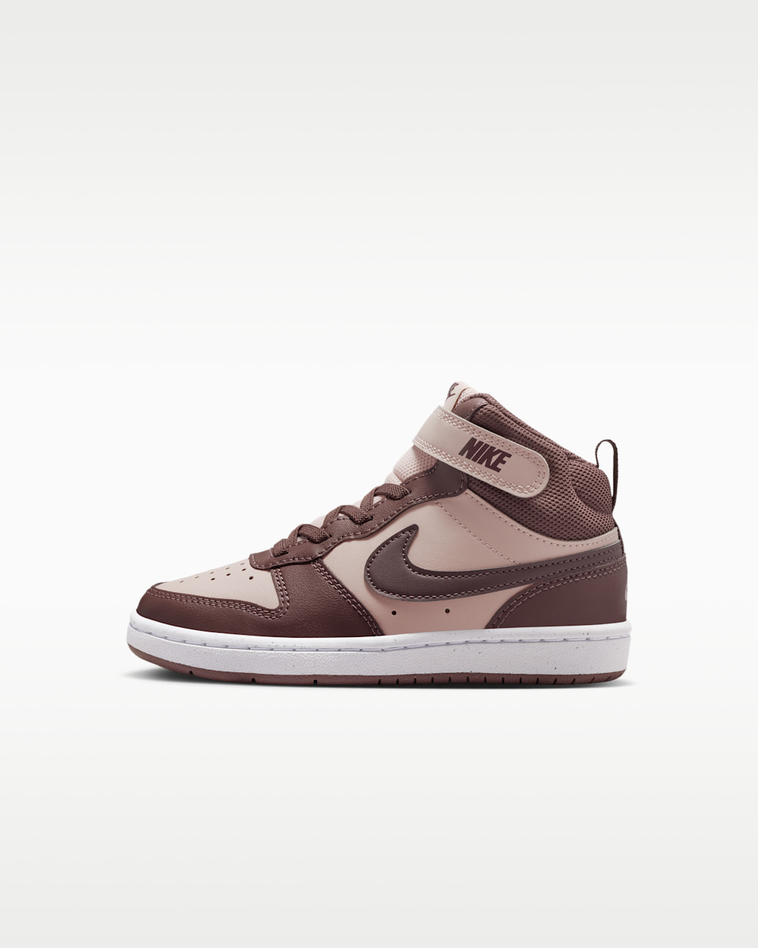 Nike Court Borough Mid 2 Little Kids' Shoes - Silt Red/White/Tattoo