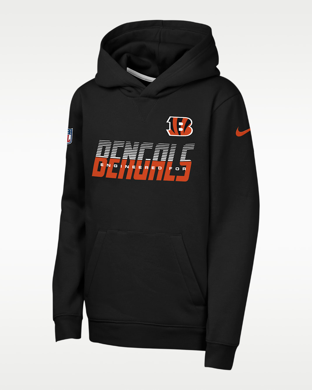Cincinnati Bengals Sideline Big Kids' Nike NFL Pullover Hoodie - Black