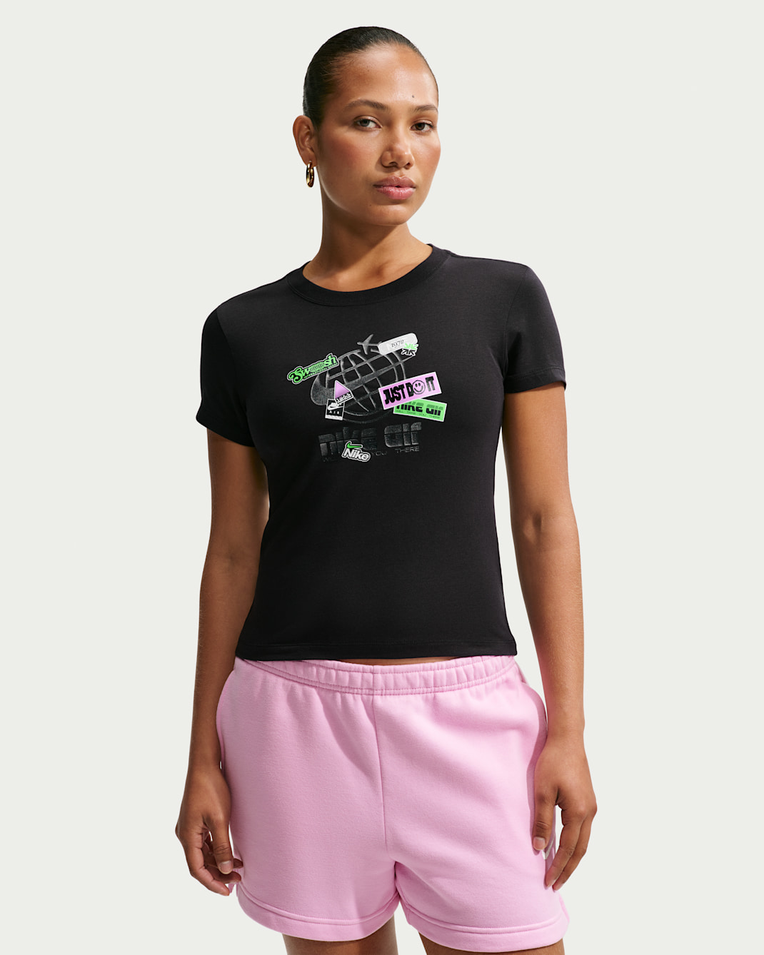 Nike Sportswear Chill Knit Women's Slim Mod-Cropped T-Shirt - Black