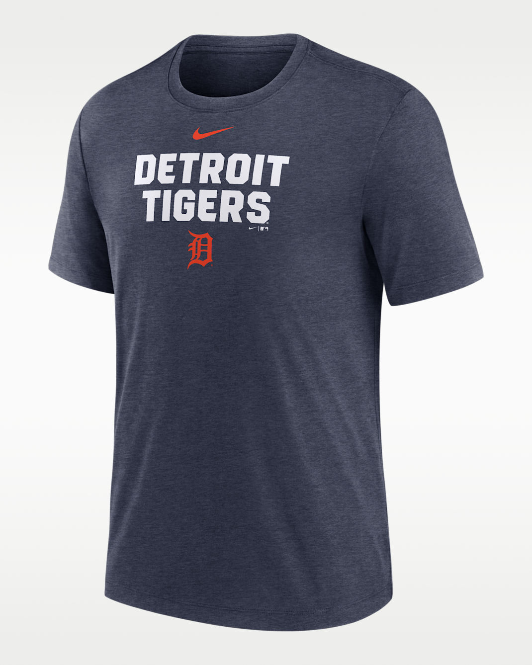 Detroit Tigers Stacked Men's Nike MLB T-Shirt - Navy Heather