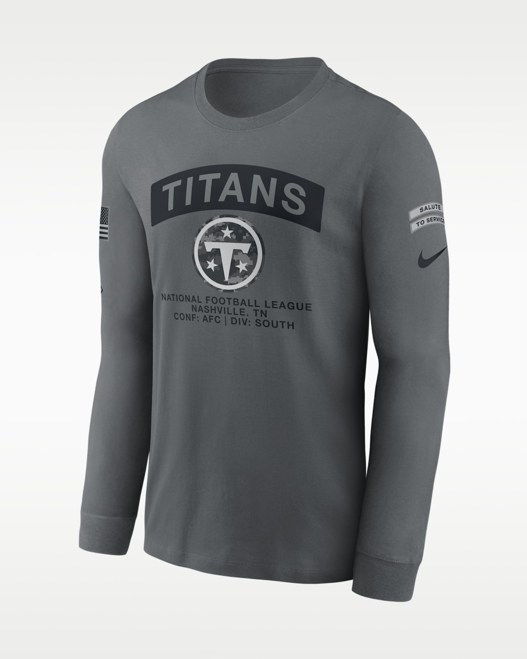 Tennessee Titans Salute to Service Men's Nike NFL Long-Sleeve T-Shirt - Grey