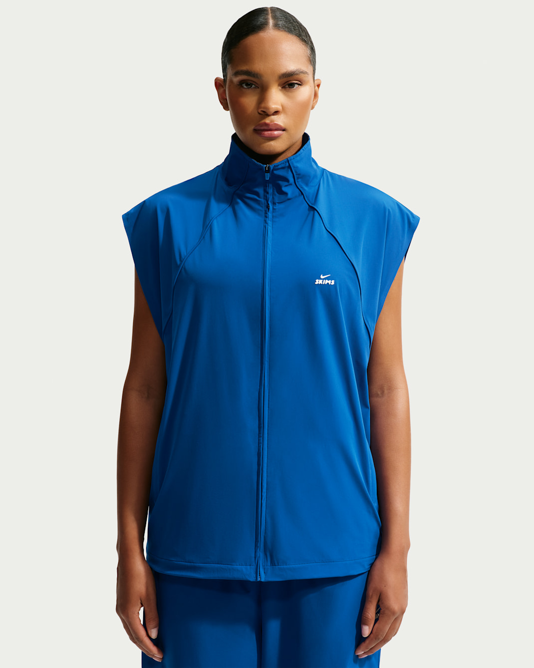 NikeSKIMS ekstra stor damevest i nylon med stretch - NSKM Cobalt/NSKM Cobalt