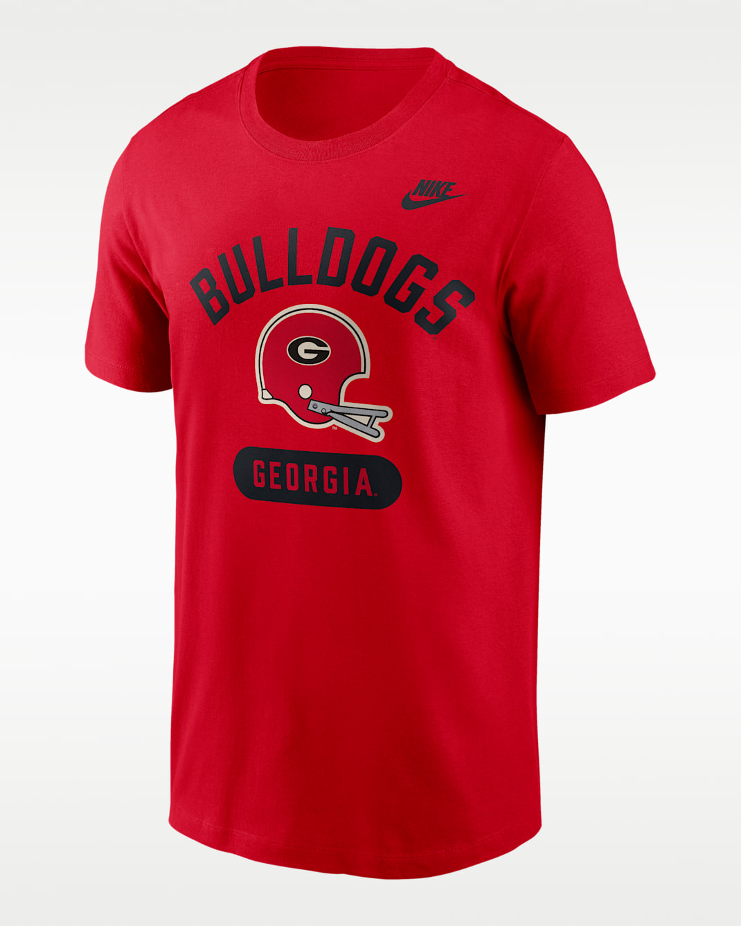 Playera universitaria Nike para hombre Georgia Legacy Arch Helmet - Rojo
