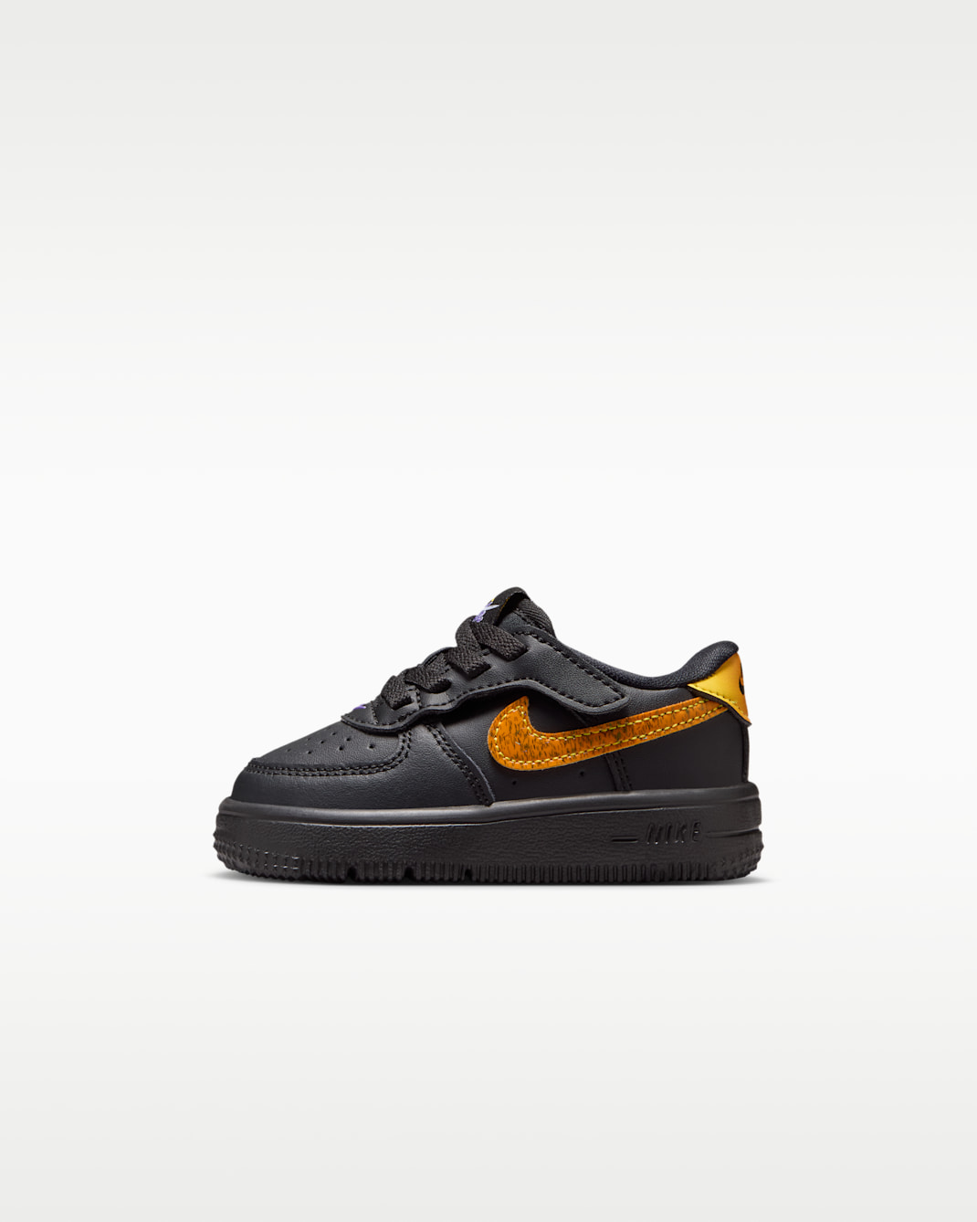 Nike Force 1 低筒 EasyOn 嬰幼兒鞋款 - 黑色/Laser Orange/Picante Red/Action Grape