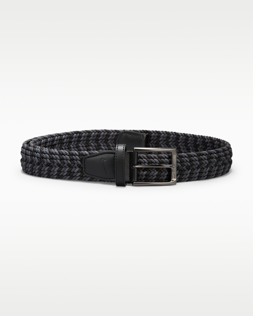 Cinturón de tejido Woven elástico para mujer Nike - Negro/Gris humo oscuro