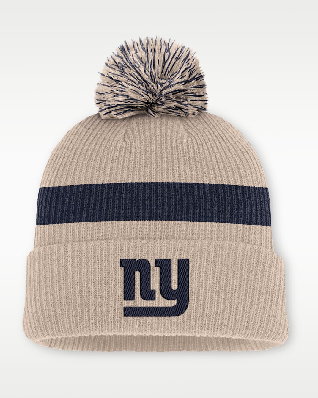 Gorro con dobladillo y pompón Nike de la NFL de los New York Giants para hombre, línea Rewind Peak - Arena