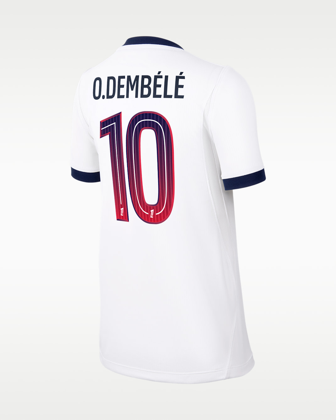 Ousmane Dembélé Paris Saint-Germain 2026/27 Stadium Away Big Kids' Nike Dri-FIT Soccer Jersey - White/Red/Blue