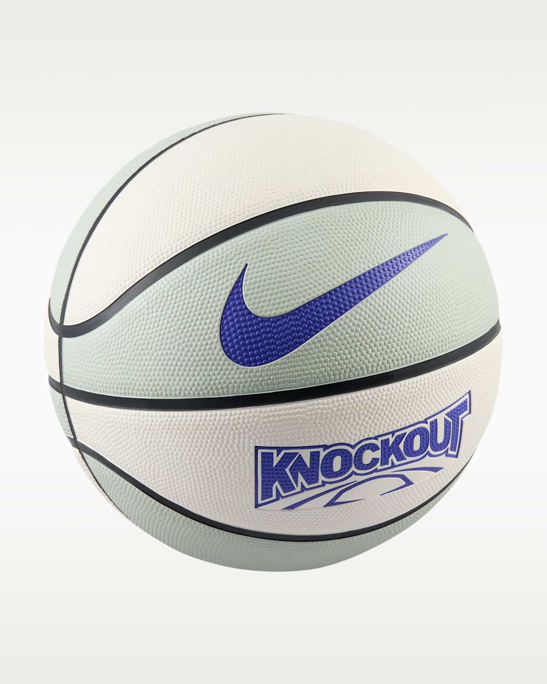 Piłka do koszykówki do gry na zewnątrz (bez powietrza) Nike Knockout - Light Silver/Sail/Czerń/Dark Concord