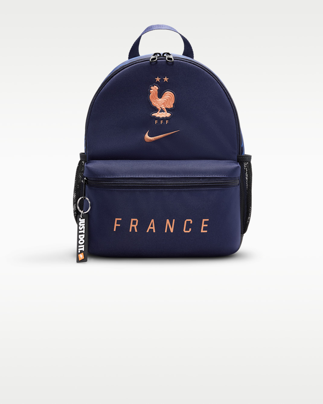 Mini batoh Francie 2026/27 JDI Mini batoh Nike JDI pro starší děti - Blackened Blue/Game Royal/Metallic Copper